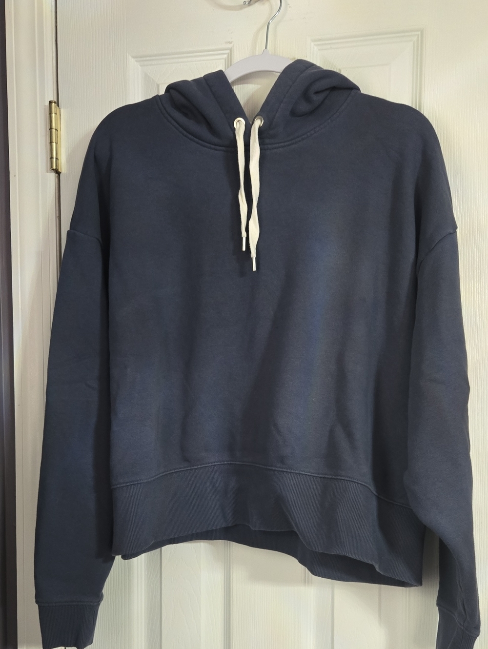 Alia Men's Navy Crewneck Hoodie with Contrast Drawstrings
